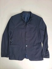Zara Man Blazer Mens US 42 Lined Navy Blue Casual Classic Jacket