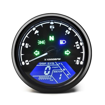Universal Motorrad Kilometerzähler LCD Digital Tachometer Tachometer mit 