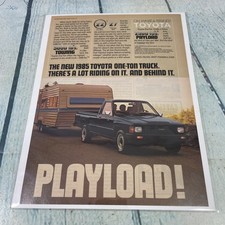 1984 Toyota One Ton Pickup Truck Vtg Print Ad/Poster Pinup Promo Art Magazine Pg