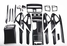 27pcs Black Carbon Fiber Car Interior Kit Cover Trim For Toyota Camry 2006-2011