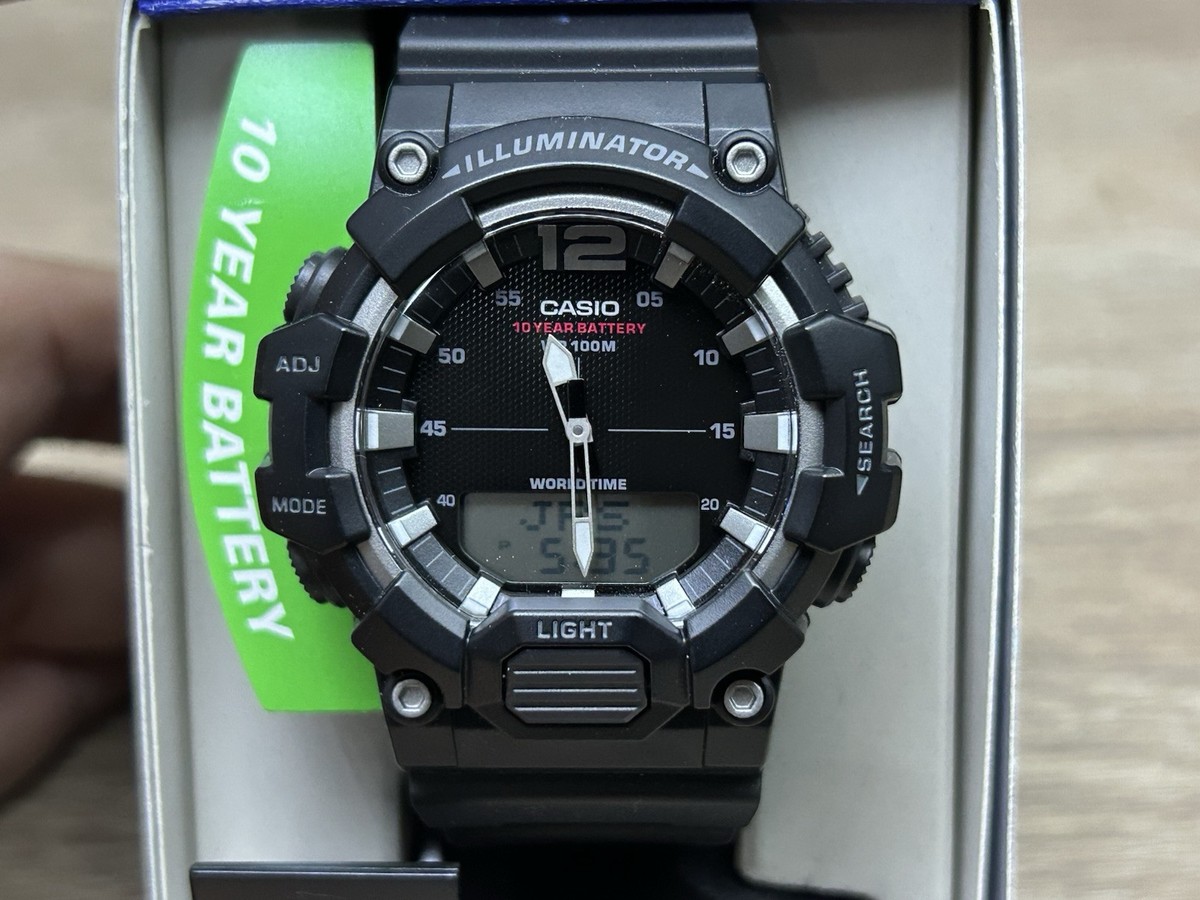 CASIO SPORTS MULTI TIMER デジタル腕時計珍品 Casio HDC-700 5565 Men's WR 100M Analog-Digital Watch Resin 10