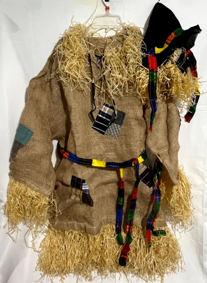 Disfraz de Espantapájaros Adulto, Top y Sombrero Foro Novedades Arpillera Talla Única, Nueva Caja Abierta Foto 2 de 4