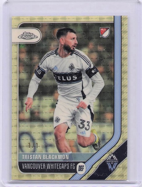 2020 Topps Chrome MLS Soccer Tristan Blackmon #108 Superfractor 1/1 Whitecaps