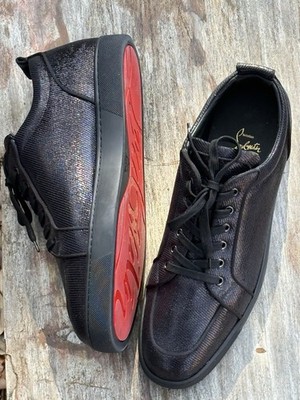 Men s Christian Louboutin Rantulow Orlato Flat Sneakers JACQUARD CESAR  Size 49