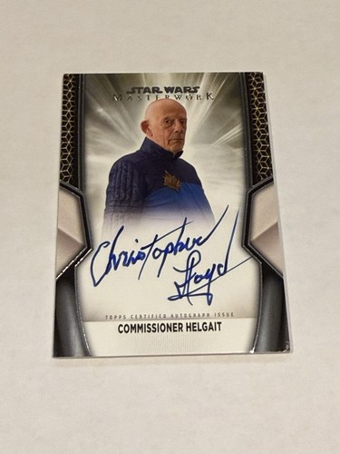 2025 Star Wars Masterwork Christopher Lloyd as Commissioner Helgait Auto Topps