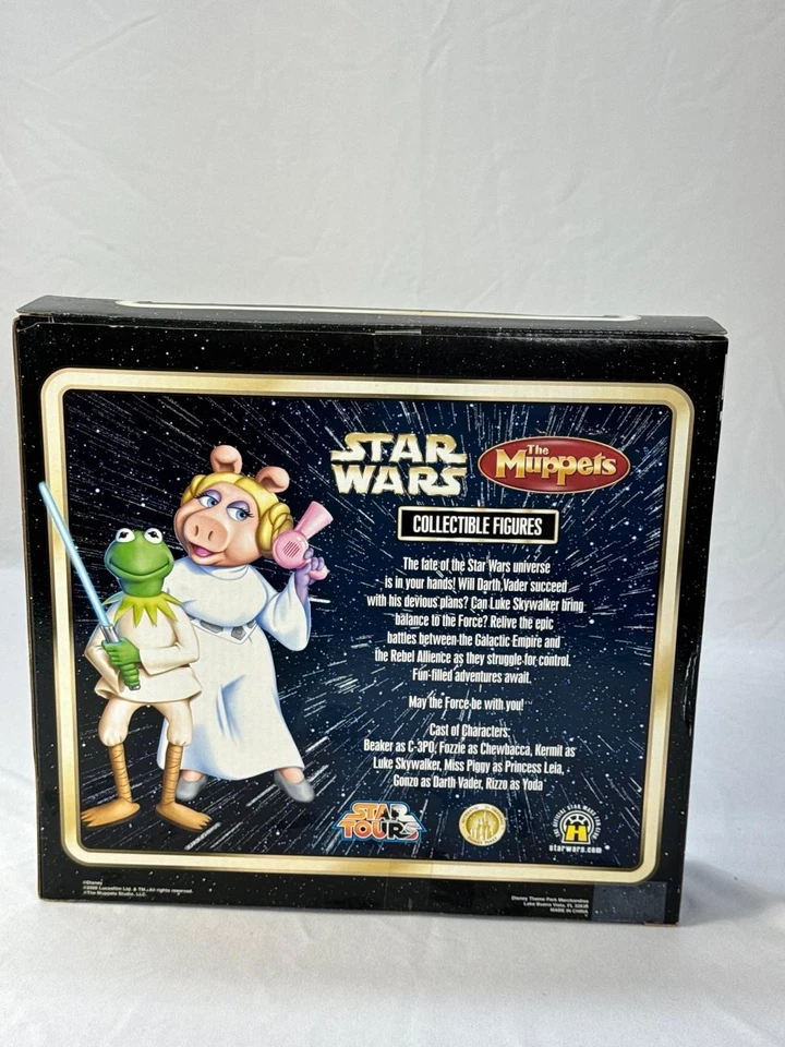 Juego de 6 figuras coleccionables Star Wars Muppets 2008 Disney Star Tours - selladas Foto 2 de 3