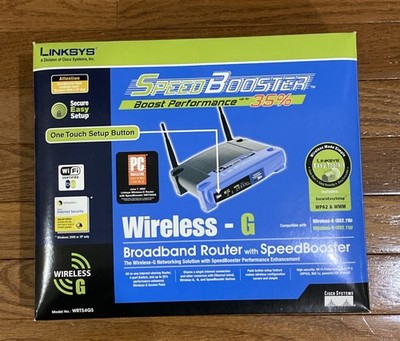 Linksys Speed Booster Wireless-G Broadband Router - Used, CIB, Tested
