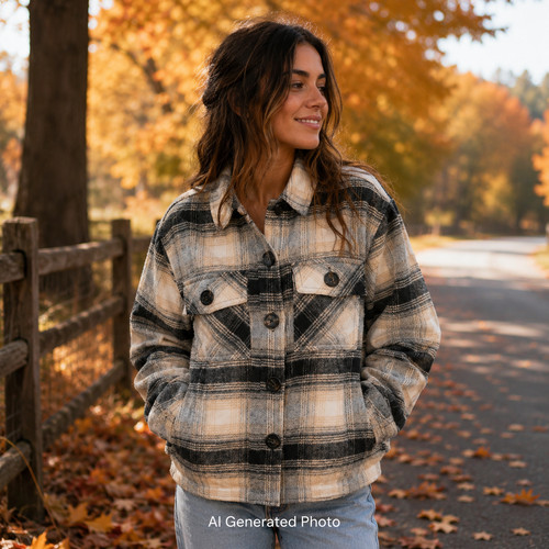 BB Dakota Steve Madden Plaid Shacket Small Gray  Jacket Cozy Layering 90s Grunge
