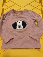 NWOT Mini Boden Baby Boden Boys Unisex girls Applique dog T Shirt Top Size 2-3