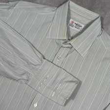 Turnbull Asser Grey/pink/white Vertical Stripes Dress Shirt 17 - 43 Cm