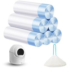 Cat Litter Bags 120 Count, 21.65"x11.8" Drawstring Close Litter Box Liners fo...