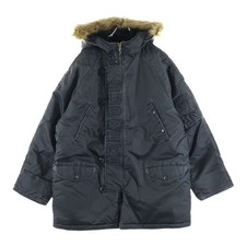 SUPREME 24aw Washed Flight Satin N-3b Parka Military Hoodie Zip-up Jacket Used 4