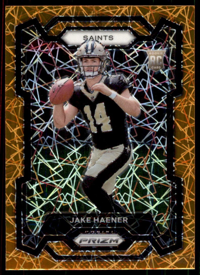 2023 Panini Prizm Orange Lazer Jake Haener RC New Orleans Saints #374