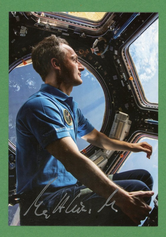 Matthias Maurer SpaceX Astronaut, Spacewalk Signed 4.12x5.12 Photo Card E29022