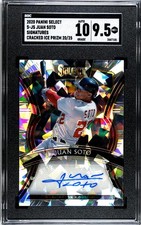2020 Panini Select Juan Soto CRACKED ICE PRIZM /25 SGC 9.5 w/10 AUTO