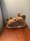 Vintage McCoy Planter Flowerpot Glazed 2 Quail Mid-Century Modern 1955