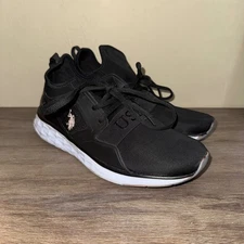 US Polo Assn Sneakers Walking Running Athleisure Shoes Black Womens Size 10