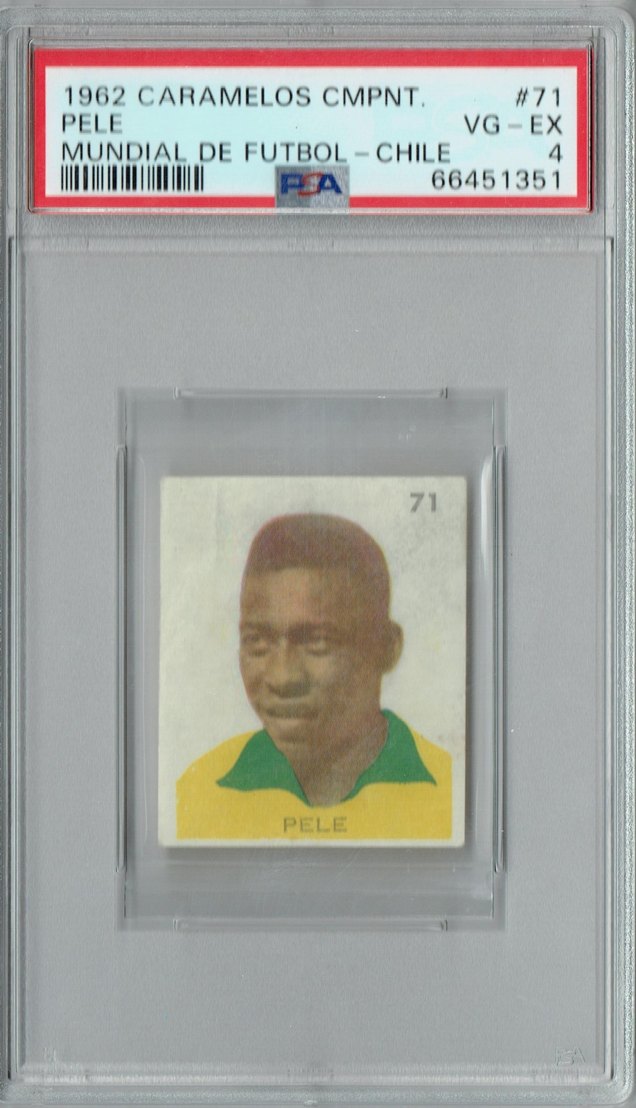 PSA 4 Pele 1962 Caramelos #71 Mundial De Futbol - Chile Rare Card
