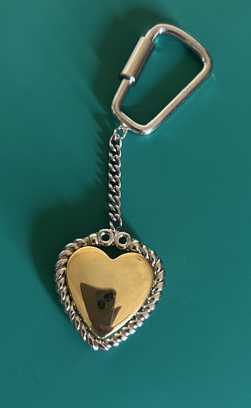 Gucci Italy Brass Heart Keychain