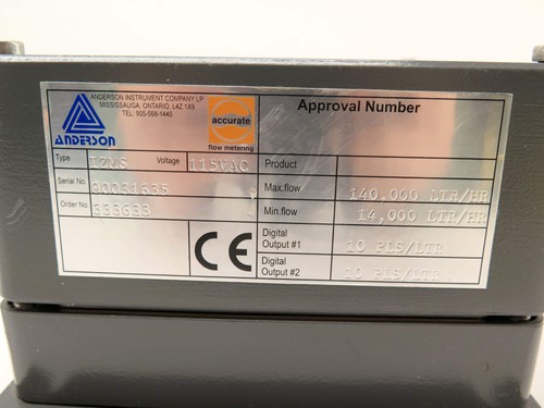 Anderson IZMS Flow Meter Control 115VAC - Afbeelding 2 van 3