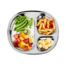 Ahimsa Stainless Steel Kids Compartment Plate, Classic / 1 Plate