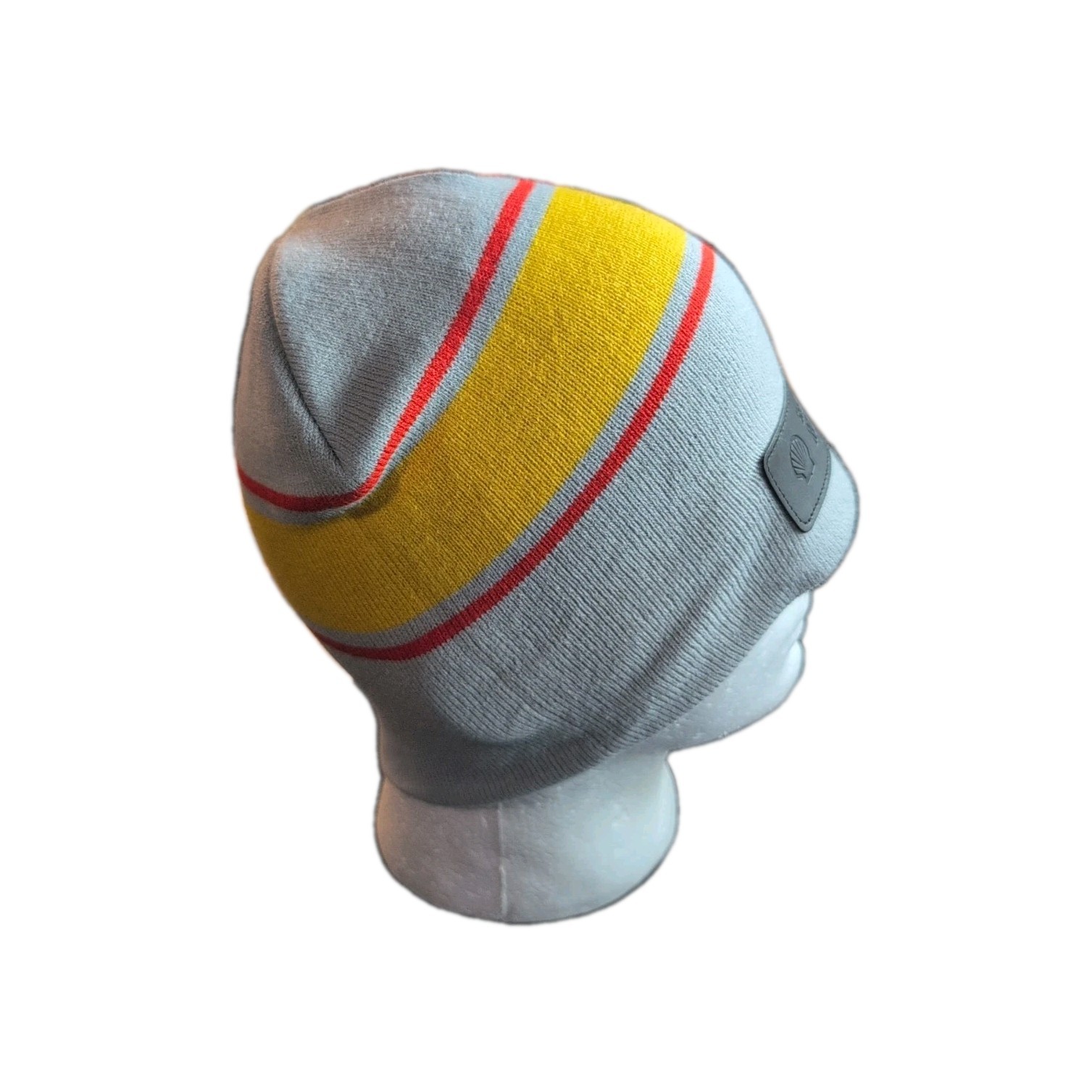 Shell Rotella Gray Beanie, Knit Cap,  Patch Logo - image 4
