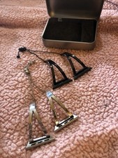 Lot 2 Apple Bracelet Style Watch Bands Silver & Black Stainless Steel  ￼