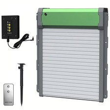 Automatic Chicken Coop Door Solar Powered Opener with Timer Light Sensor Remote
