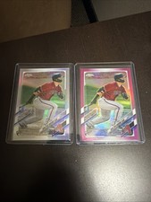 2021 Topps Chrome Dalton Varsho Rookie Pink & Base Refractor #121 Diamondbacks