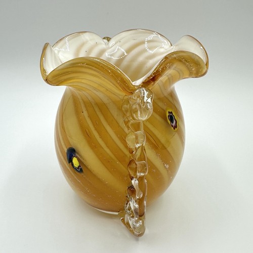 Vase Glas Murrine Millefiori Einschmelzungen Glaskunst Handgefertigt - Bild 3 von 13