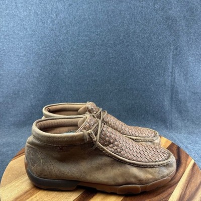 Twisted X Men's Chukka Driving Moc MDM0033 Brown Basket Weave Size 11.5W