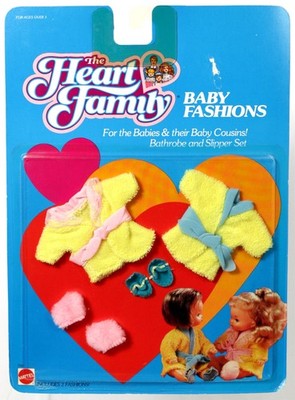 The Heart Family Baby Fashions Bathrobe and Slipper Set - 7142 NRFP 1987 Mattel