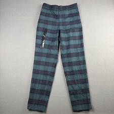 NWT Banana Republic Pants Womens 2 Green Plaid Hayden Pant Tapered Leg Pull On