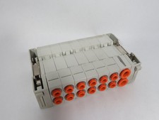 SMC SS5Y5-45-02D-N7 Solenoid Manifold 7 Station 2x3/8 12x1/4 SHELF WEAR USED
