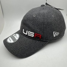 NEW ERA Men's Ryder Cup PGA Golf 2016 USA Strapback Cap- Gray Wool - ONE SIZE