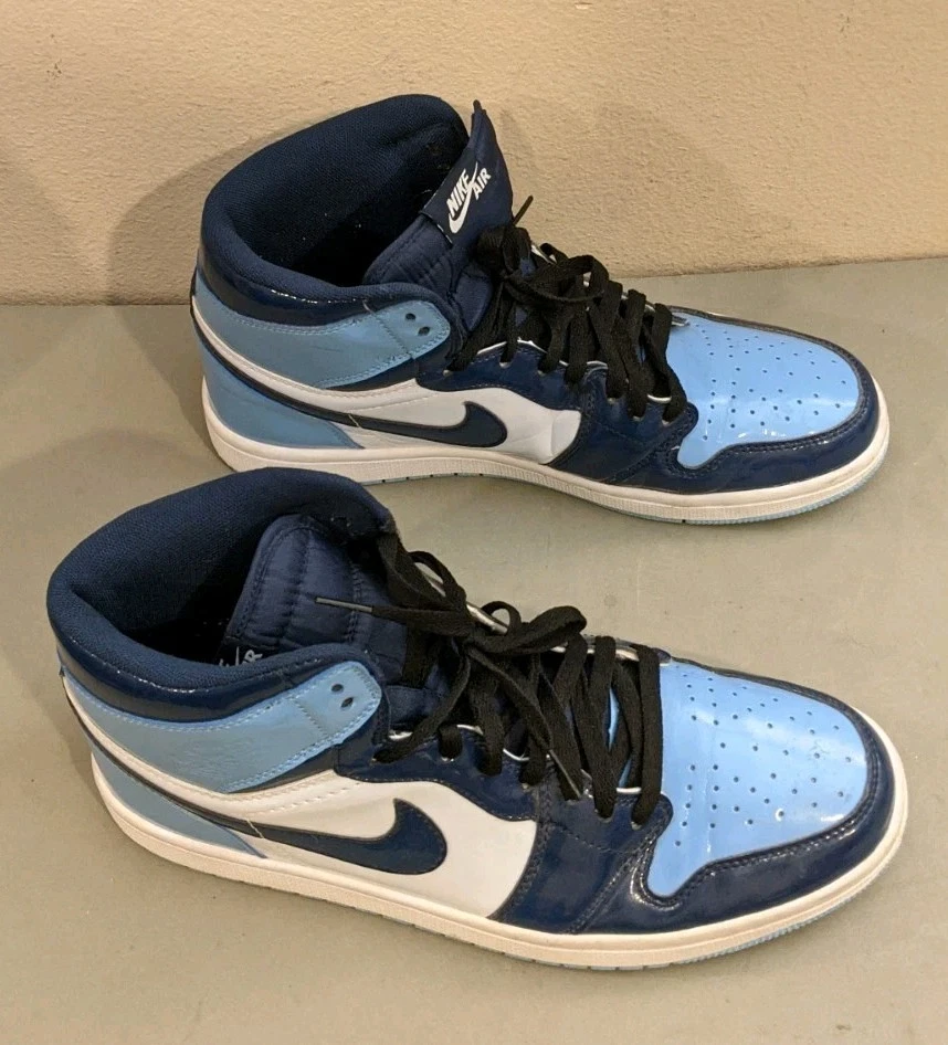Nike Air Jordan 1 Retro Alto OG Azul Frío Para Mujer Zapatos BB Talla 13 CD0461-401 Foto 3 de 4