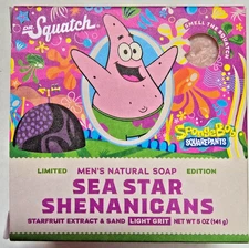 Dr Squatch Limited Edition Sea Star Shenanigans Bar Soap ~Spongebob Square Pants
