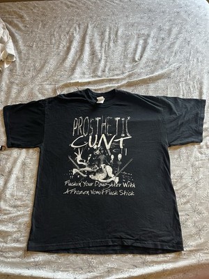 Vintage 2000 Prosthetic C*nt t-shirt F*ckin Your Daughter Grindcore band tee XL 