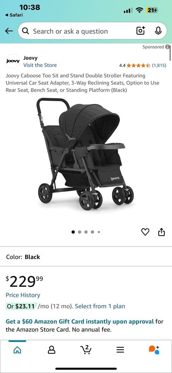 Bench Seat Joovy Too Qool Double Stroller Joovy Qool Sale Joovy - Main Image