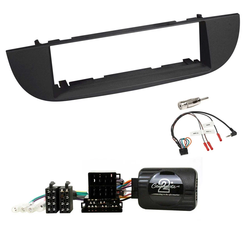 JVC CD DAB USB Bluetooth Lenkrad Autoradio für Fiat 500 ab 2007 schwarz - Bild 3 von 4