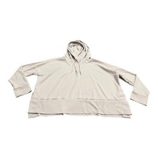 Mondetta Womens Long Sleeve Hoodie Sweatshirt Pullover Pink Beige, Size Medium