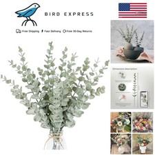 Artificial Eucalyptus Stems 18 Pcs for Home Office Wedding Decor Natural Look