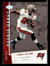 2006 Upper Deck Rookie Debut #92 Carnell Williams Holofoil #/325 card. rookie card picture