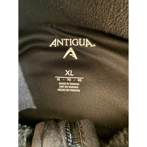 Antigua Boston Bruins NHL Full Zip Fleece Jacket Mens XL Black Embroidered Logo image 3