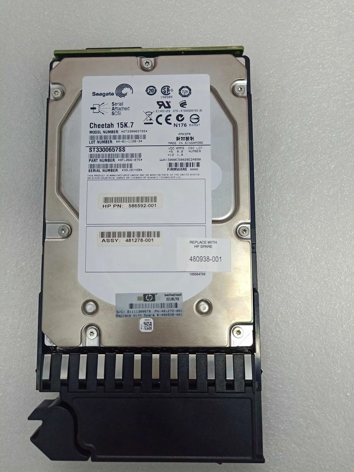 HPE 300GB 480938-001 481272-001 AJ736A 15K 3.5" MSA2 DP SAS Hard Disk Drives - Image 3 of 3