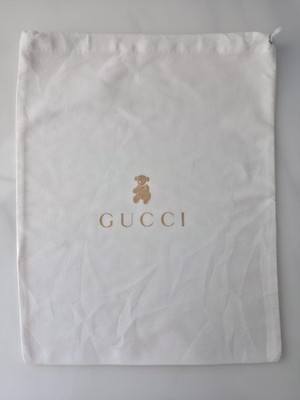 ECHT GUCCI WEISS KORDELZUG SCHUHBEUTEL HUT ABDECKUNG AUFBEWAHRUNG STAUBBEUTEL