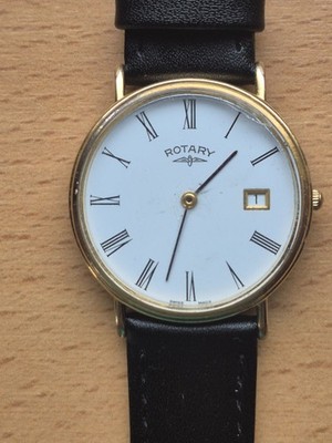 Rotary Watch Vintage Swiss Made White Dial 34mm working condition