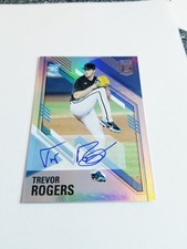 TREVOR ROGERS 2021 PANINI ELITE AUTO RC MARLINS ORIOLES #46