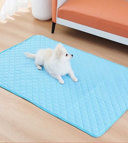 Alfombra grande de enfriamiento automático para mascotas verano perro gato almohadilla cama colchón alivio de calor 91x58CM - Imagen 3 de 9