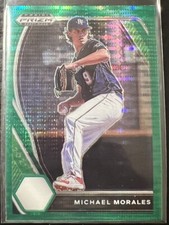 2021 Panini Prizm Draft Picks Green Pulsar Prizm Michael Morales #PDP83 Mariners